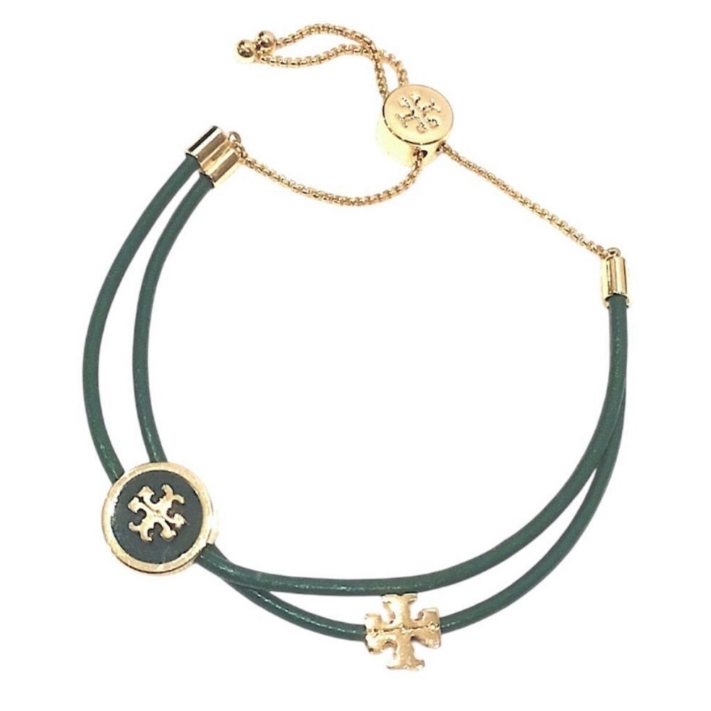 Tory Burch Kira Enamel Bracelet Green